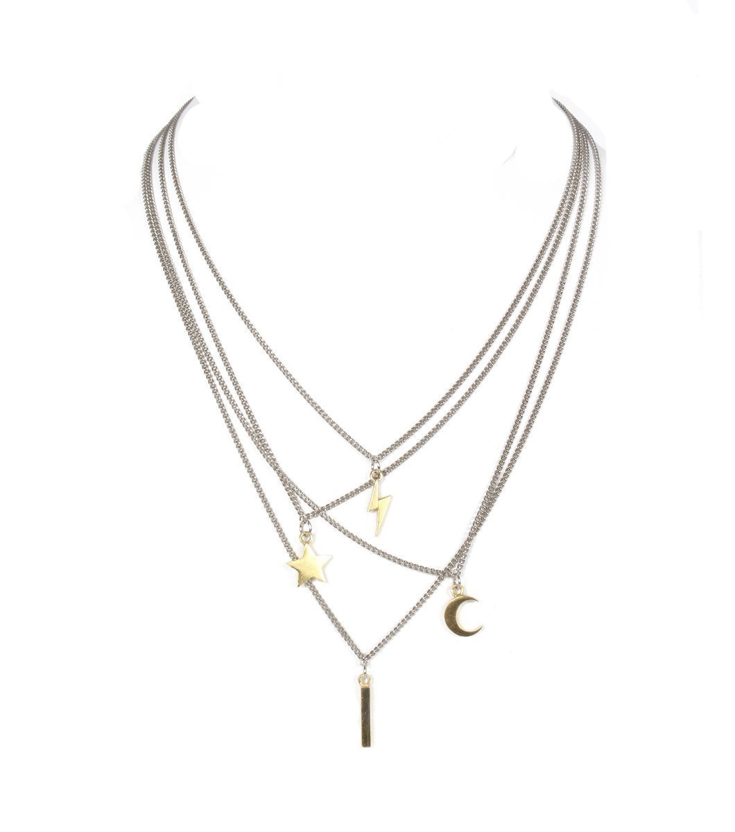 Layered Multi Charm Necklace - LAURA CANTU JEWELRY US