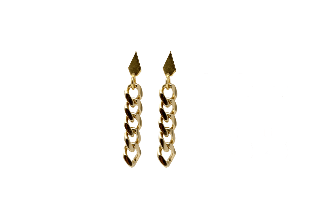 Rhombus Chain Earrings - Laura Cantu Jewelry - Mx