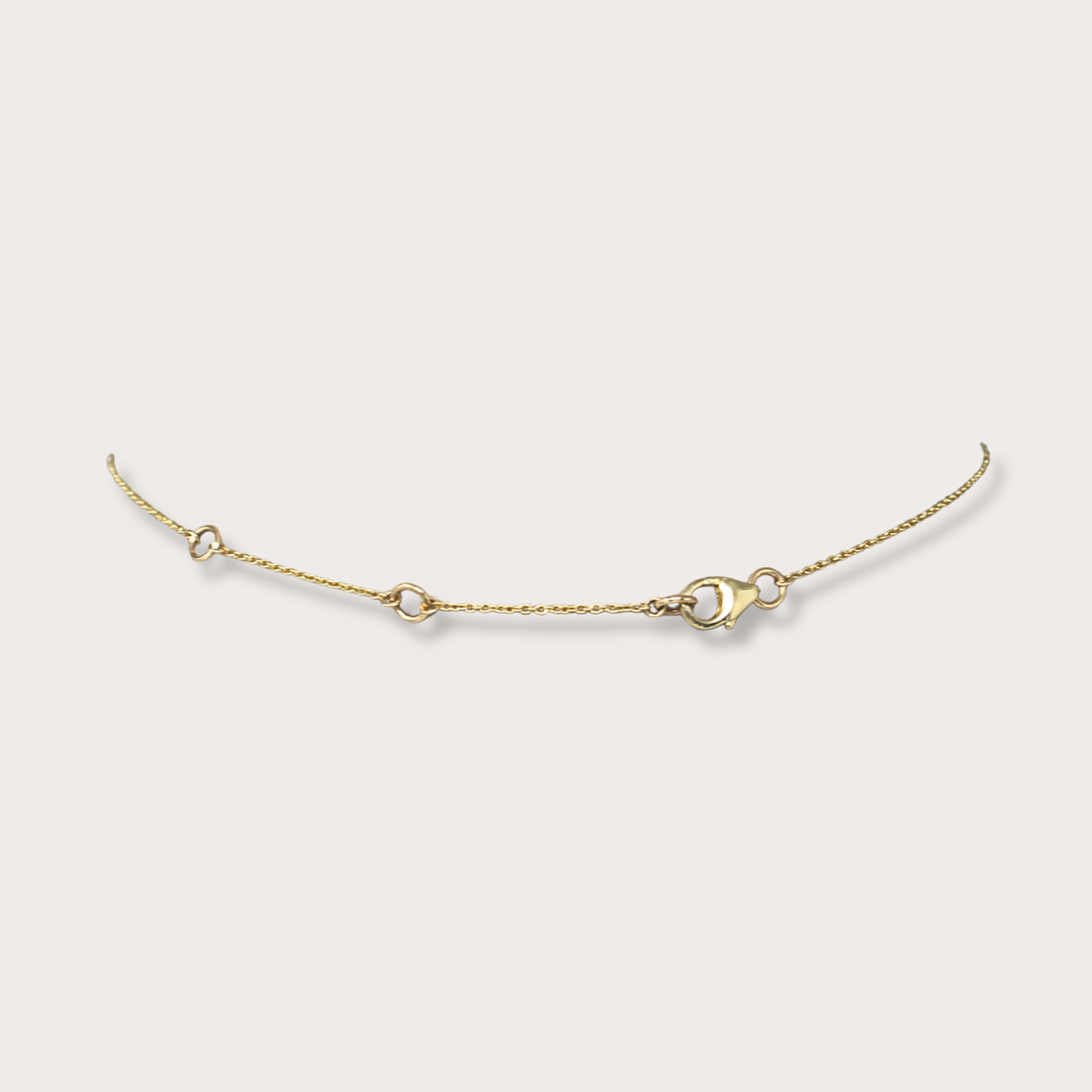 Lab diamond .59ct marquee gold necklace