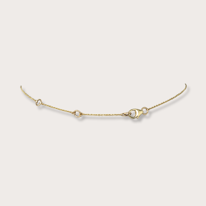 Lab diamond .84ct marquee gold necklace