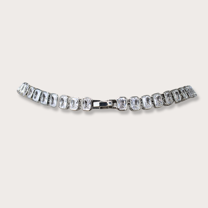Rectangular Rhinestone Choker