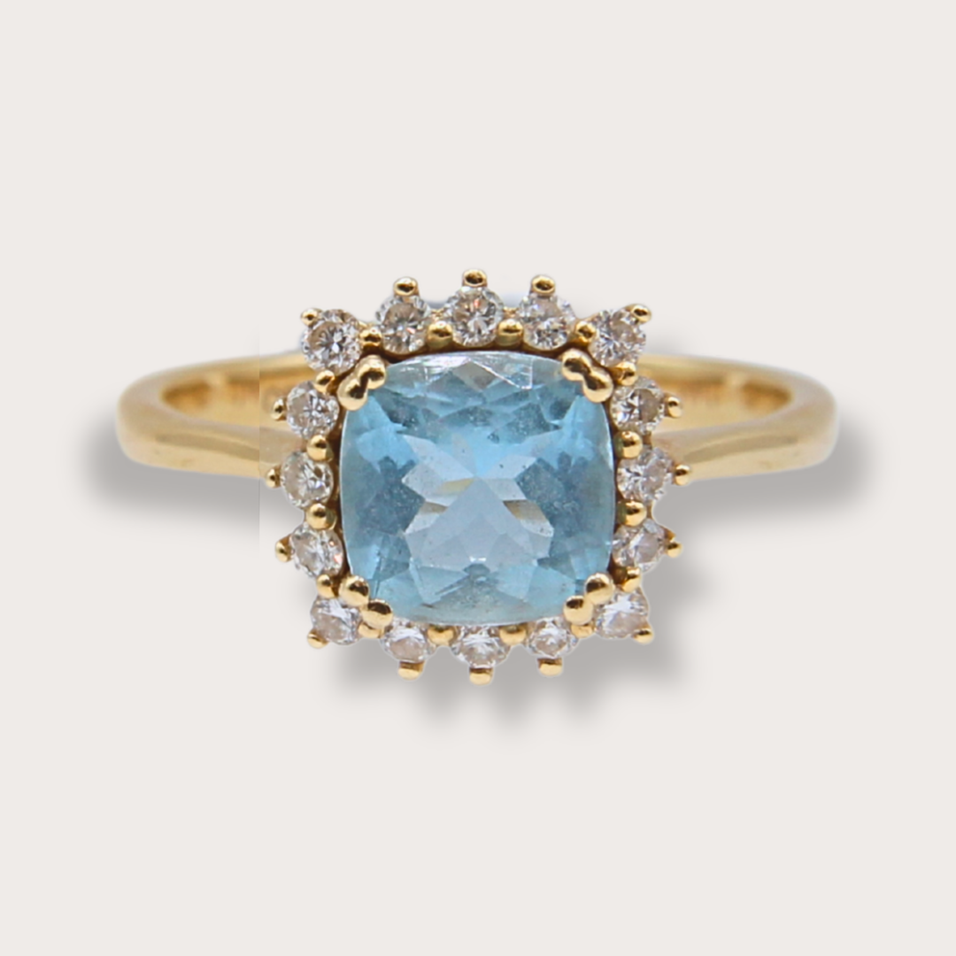 An aquamarine ring