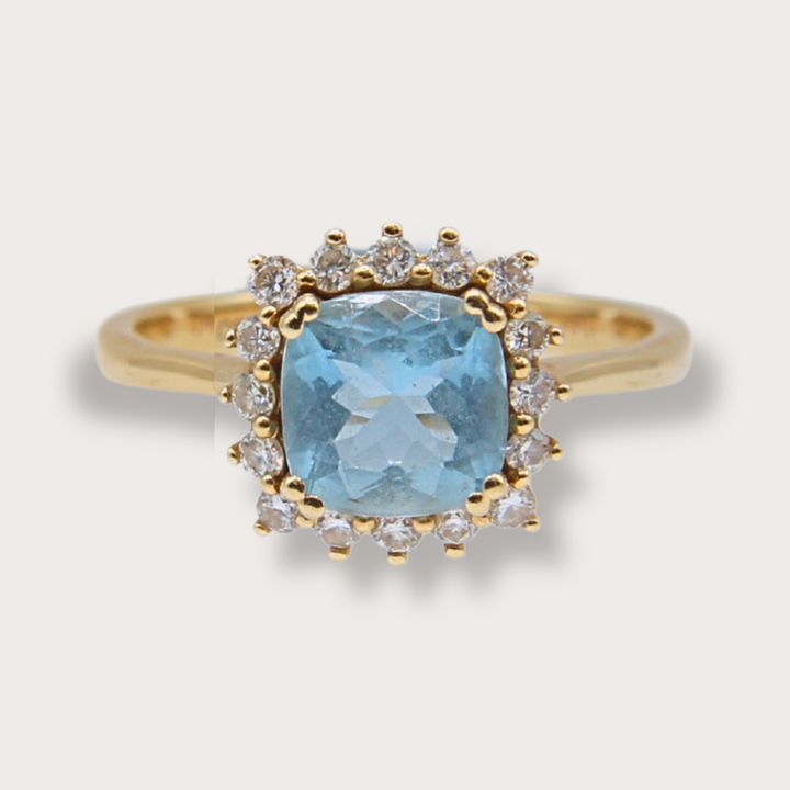 An aquamarine ring