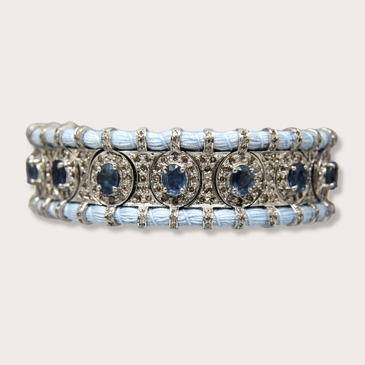 Pulsera Macrame Sky Blue Saphires