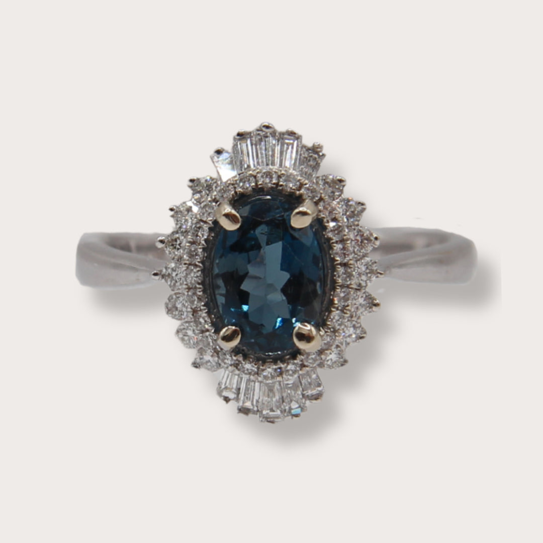 Anillo de Diamantes Vintage London Blue