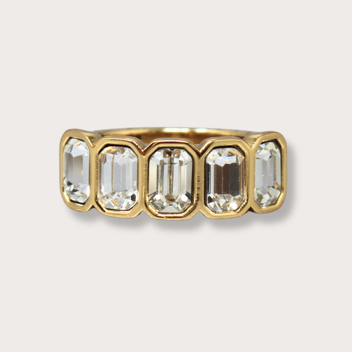 Half Eternity Rhinestone Ring
