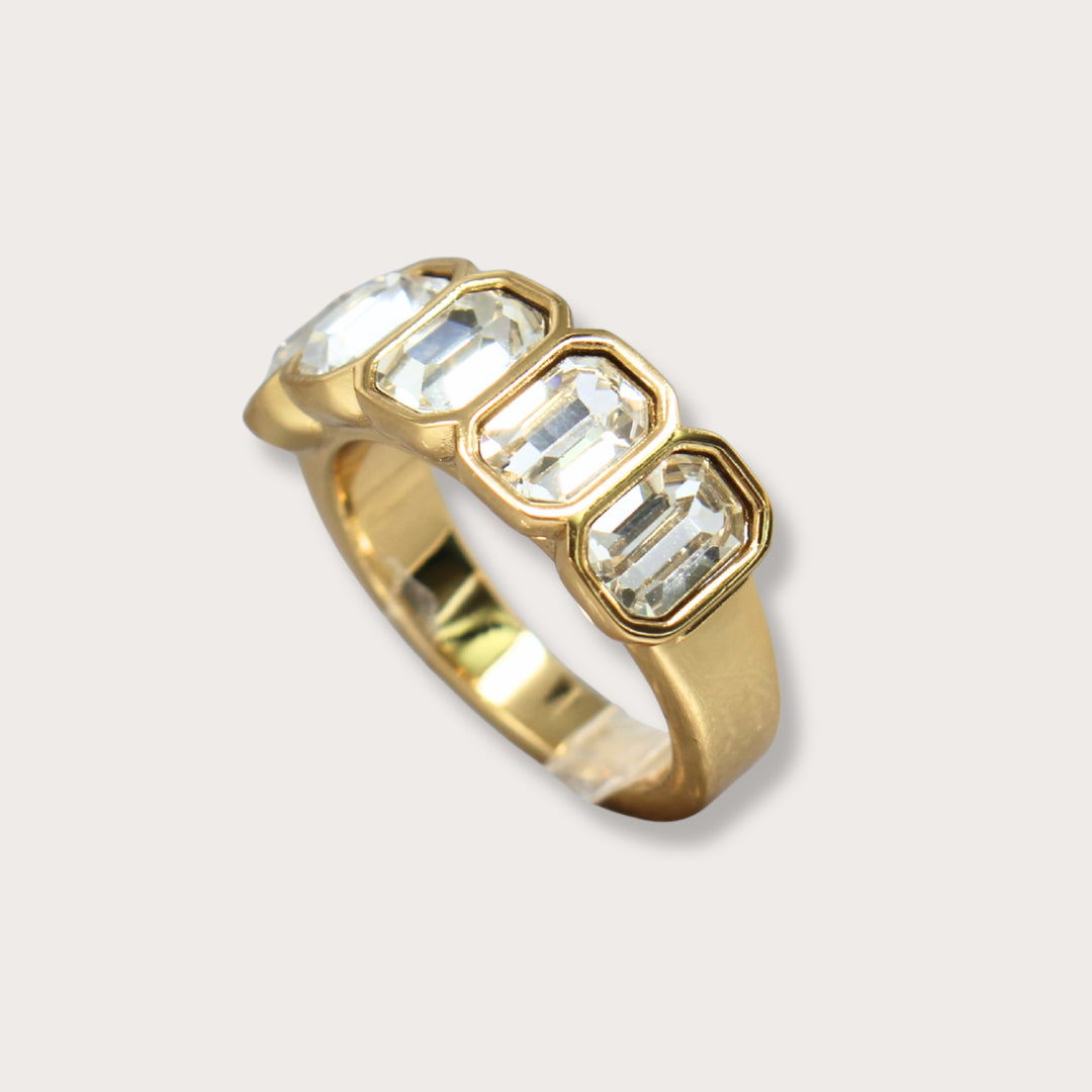 Half Eternity Rhinestone Ring
