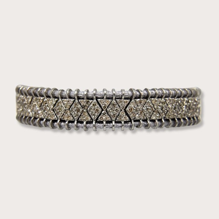 Pulsera Macrame Silver Diamond