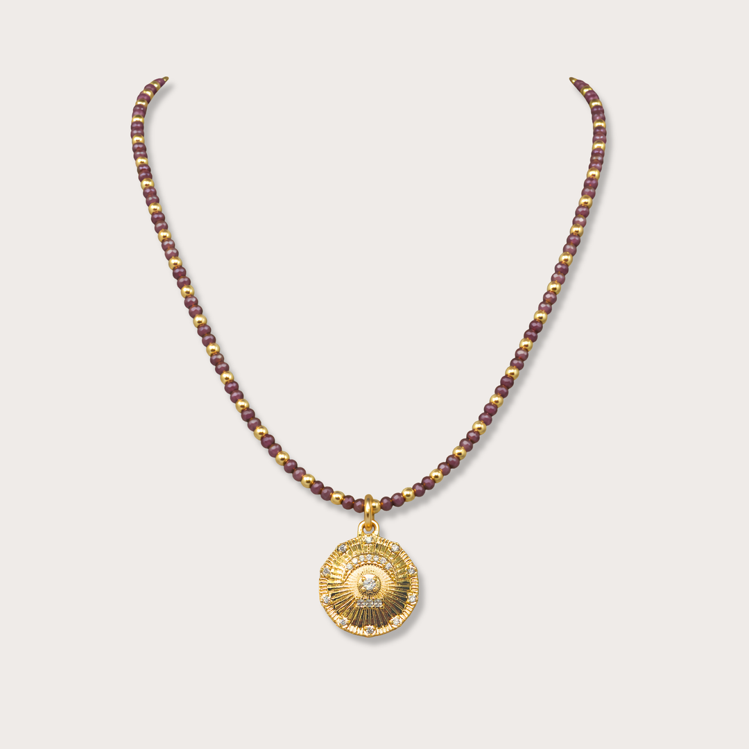 JNS Collar con Piedras y Dije Luna