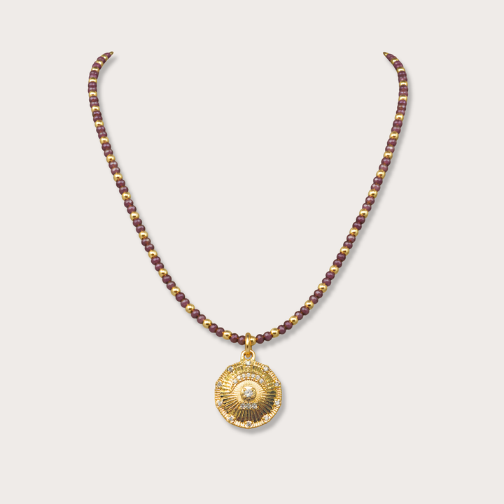 JNS Collar con Piedras y Dije Luna