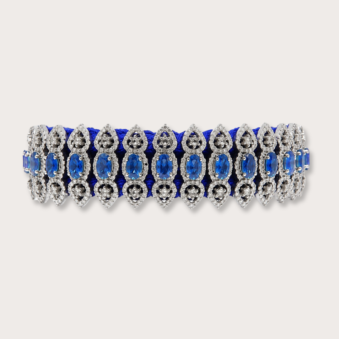 Pulsera Macrame Blue Saphire