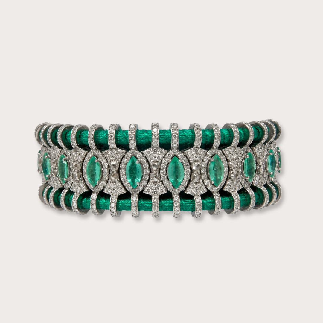 Pulsera Macrame Green Emerald