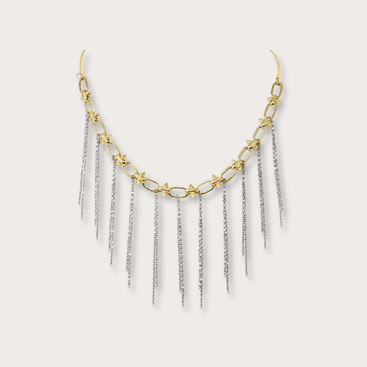 Patricia Fringe & Spike Necklace