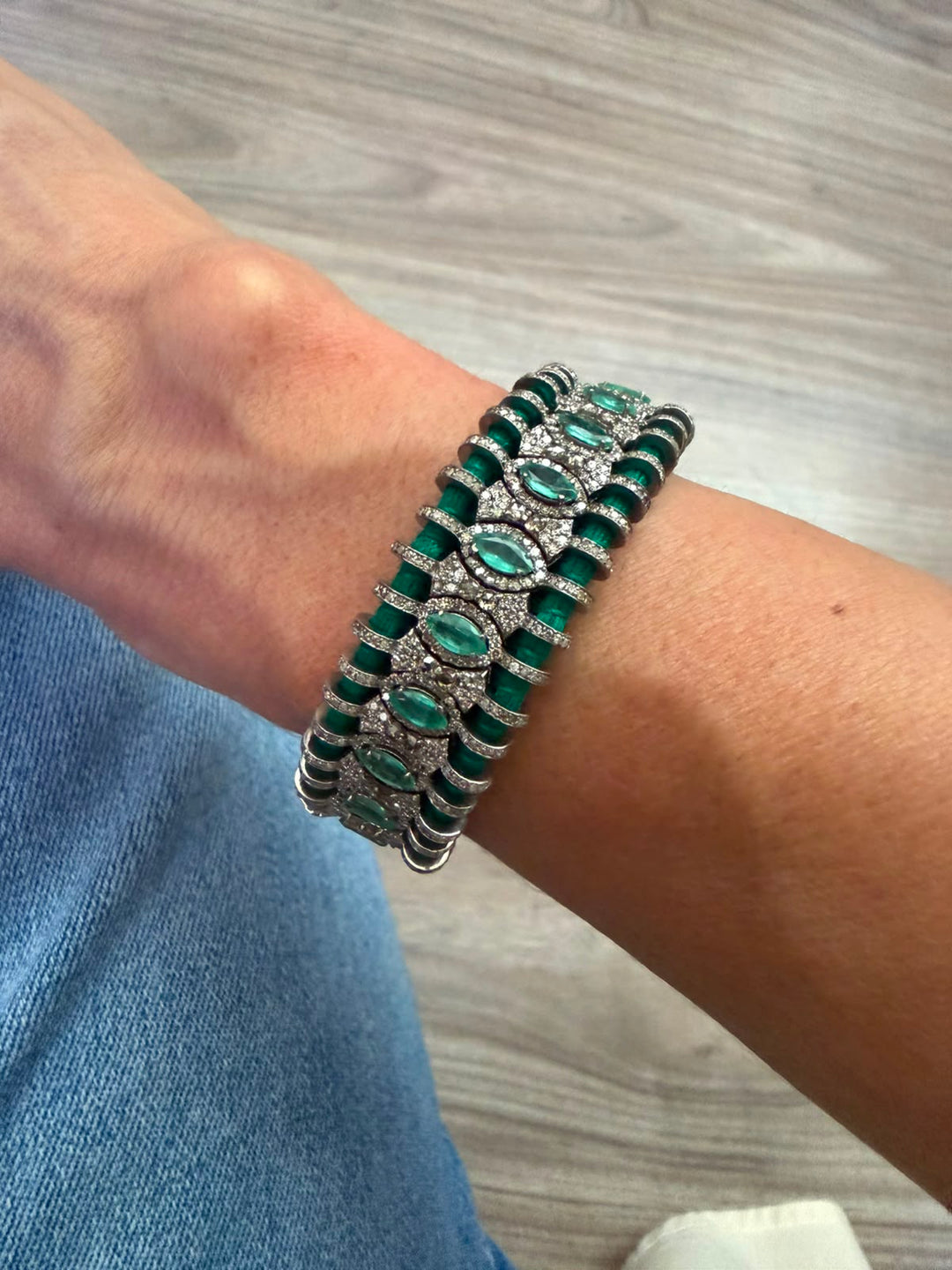 Pulsera Macrame Green Emerald