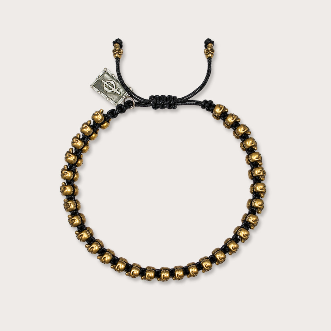 Pulsera tejida calaca Sos
