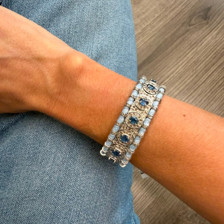 Pulsera Macrame Sky Blue Saphires