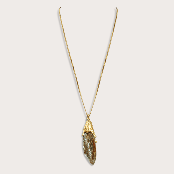 Abalone Pendant / Flat Chain - LAURA CANTU JEWELRY
