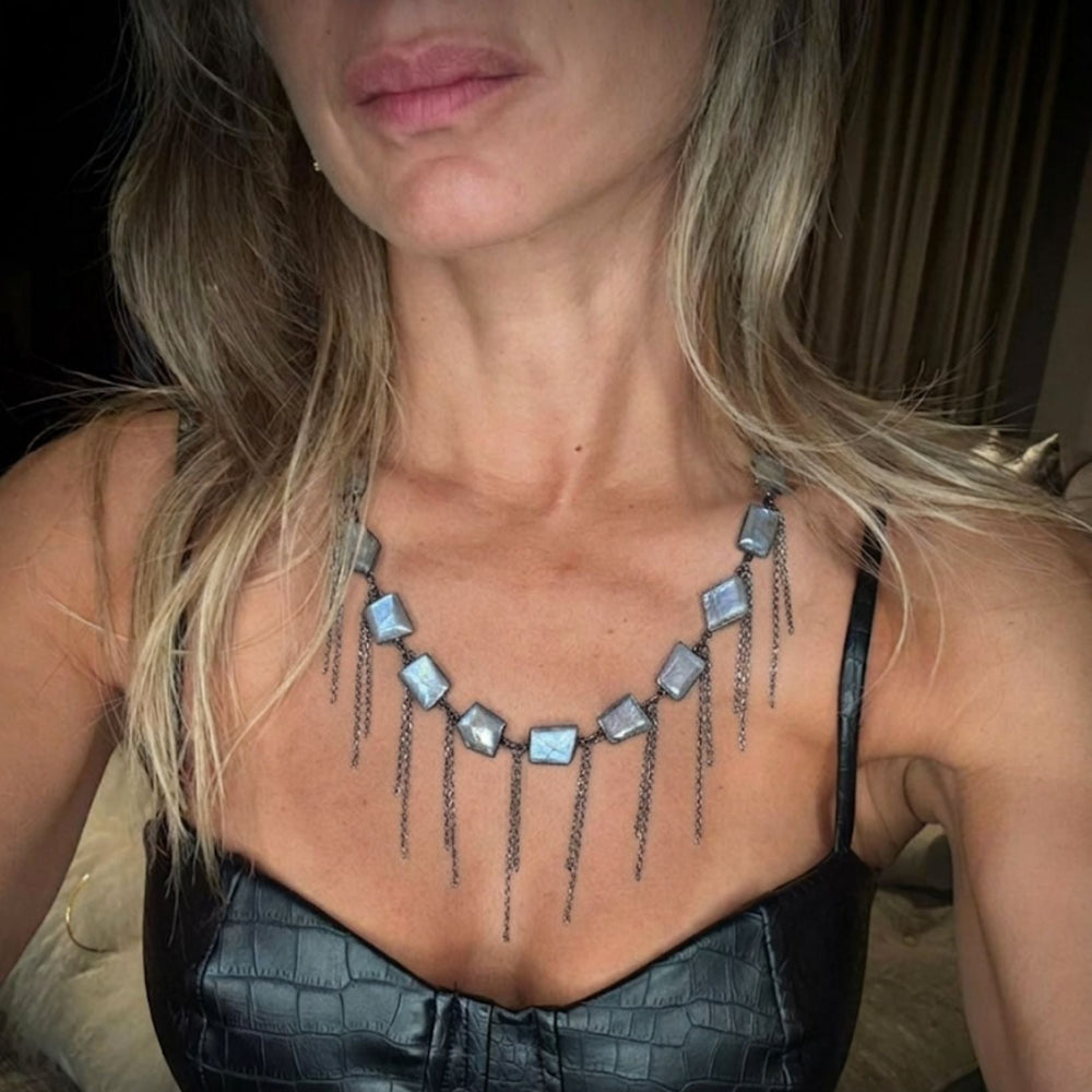 Ali Fringe Necklace - LAURA CANTU JEWELRY