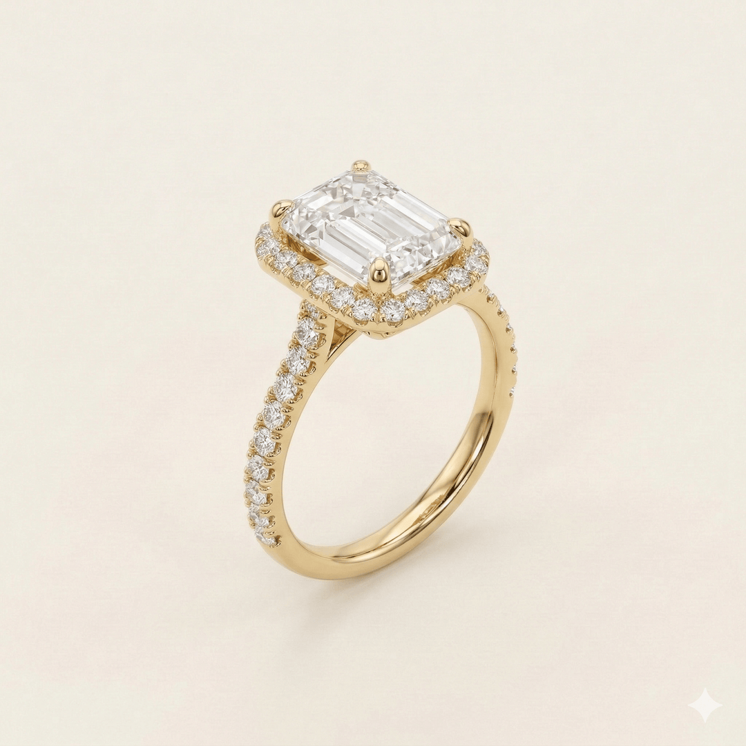 Anillo de Diamante corte esmeralda 3.55ct - LAURA CANTU JEWELRY