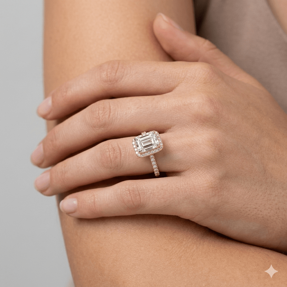 Anillo de Diamante corte esmeralda 3.55ct - LAURA CANTU JEWELRY