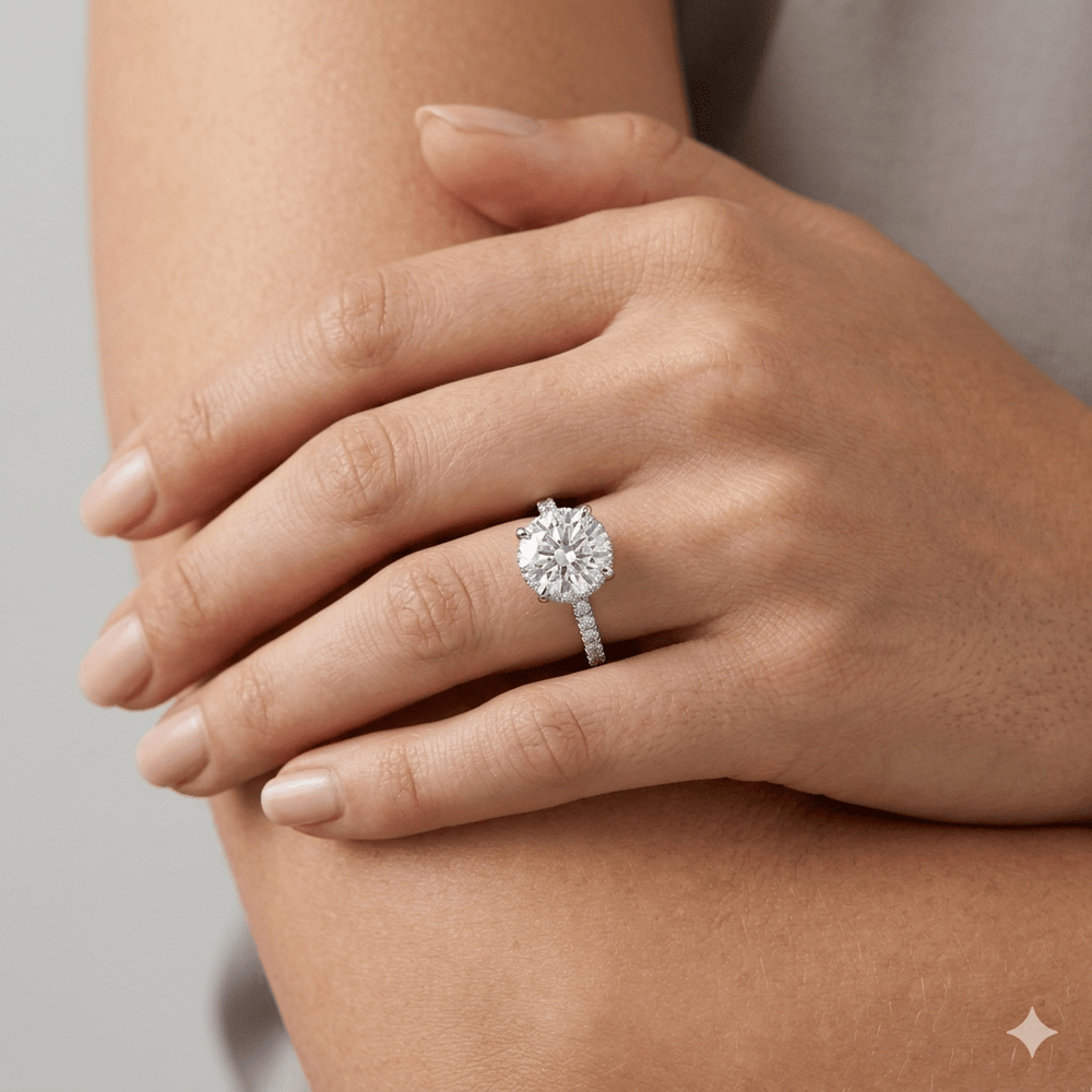 Anillo de diamante redondo 2.90ct - LAURA CANTU JEWELRY