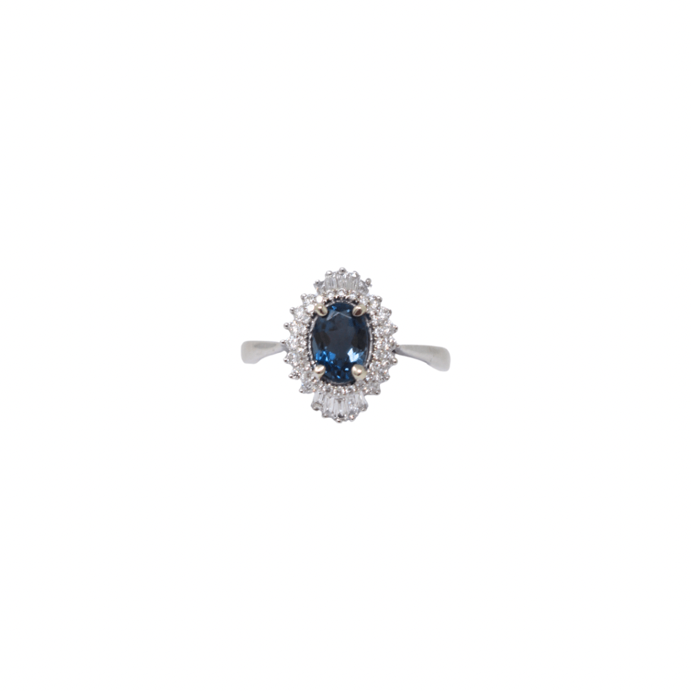 Vintage London Blue Diamond Ring - LAURA CANTU JEWELRY
