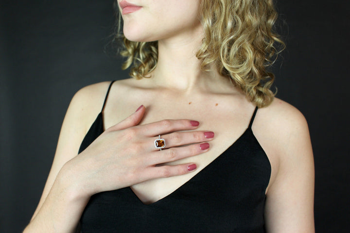 Anillo de Diamantes y Citrina - LAURA CANTU JEWELRY