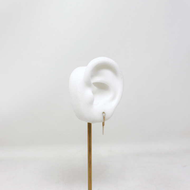 Aretes Poste de Oro y Diamantes - LAURA CANTU JEWELRY