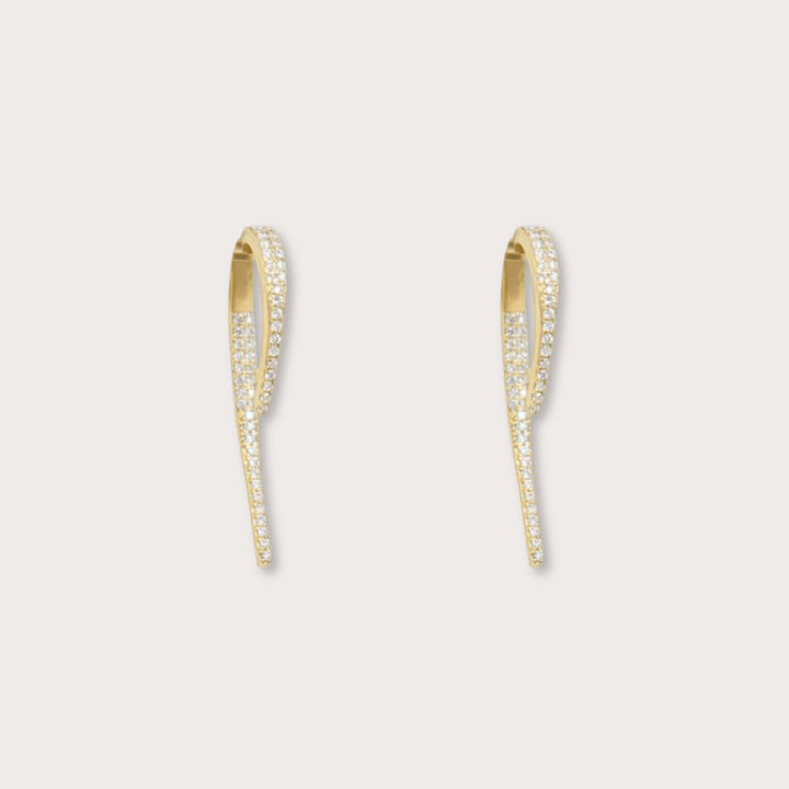 Aretes Poste de Oro y Diamantes - LAURA CANTU JEWELRY