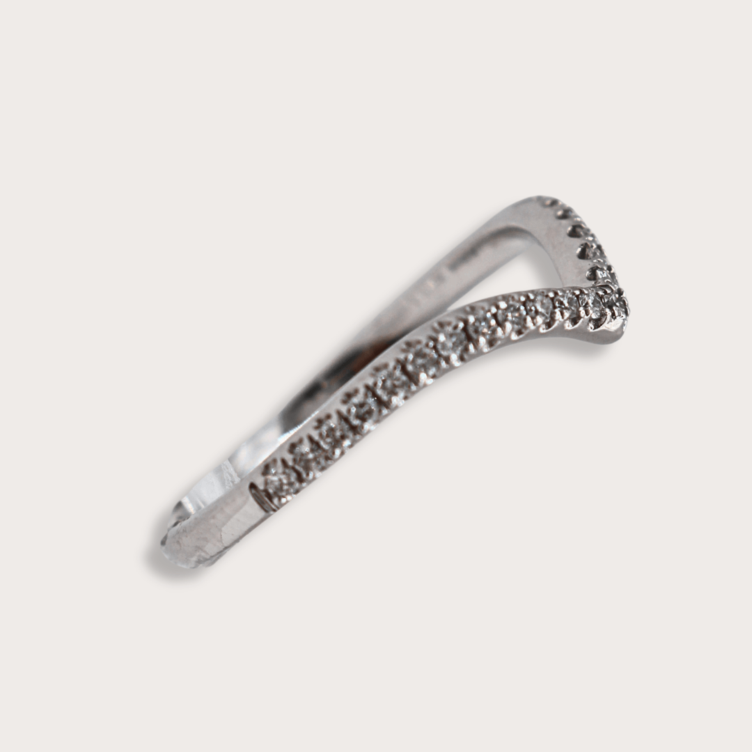 Argolla de Pico Oro Blanco - LAURA CANTU JEWELRY