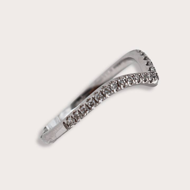 Argolla de Pico Oro Blanco - LAURA CANTU JEWELRY