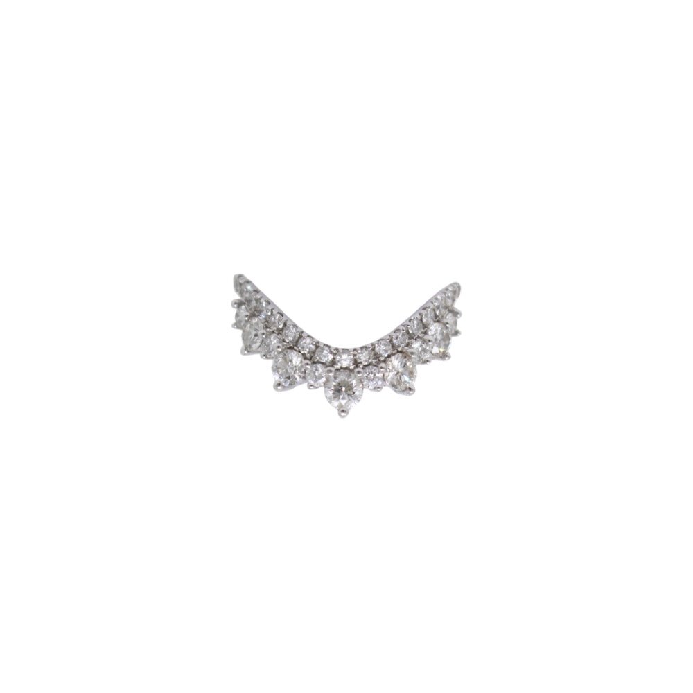 Vintage Diamond Hoop - LAURA CANTU JEWELRY