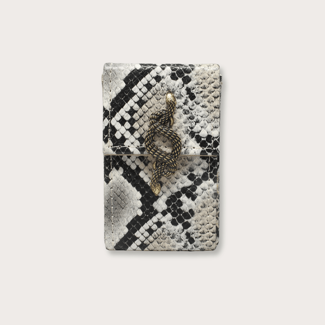 snakeskin cigarette case Faux Snakeskin/snakeskin-effect - Vintage Cigarette Case Small with Snake