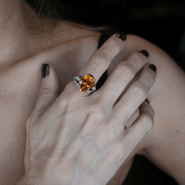Citrine diamond ring - LAURA CANTU JEWELRY