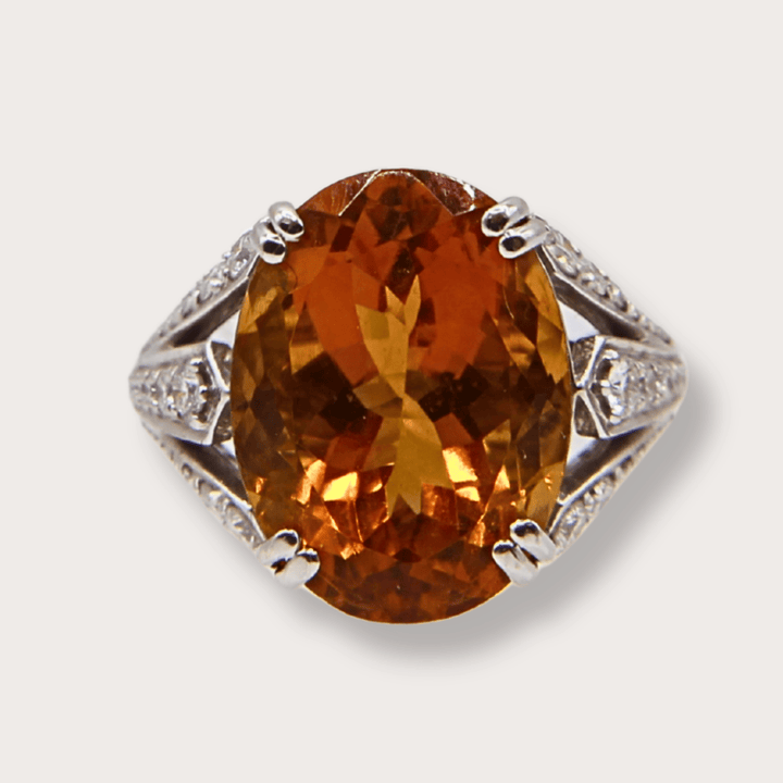 Citrine diamond ring - LAURA CANTU JEWELRY