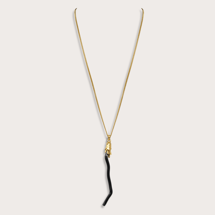 Coral Pendant / Flat Chain - LAURA CANTU JEWELRY