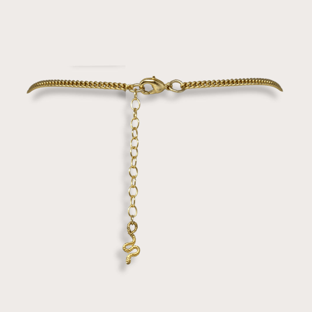 Coral Pendant / Flat Chain - LAURA CANTU JEWELRY