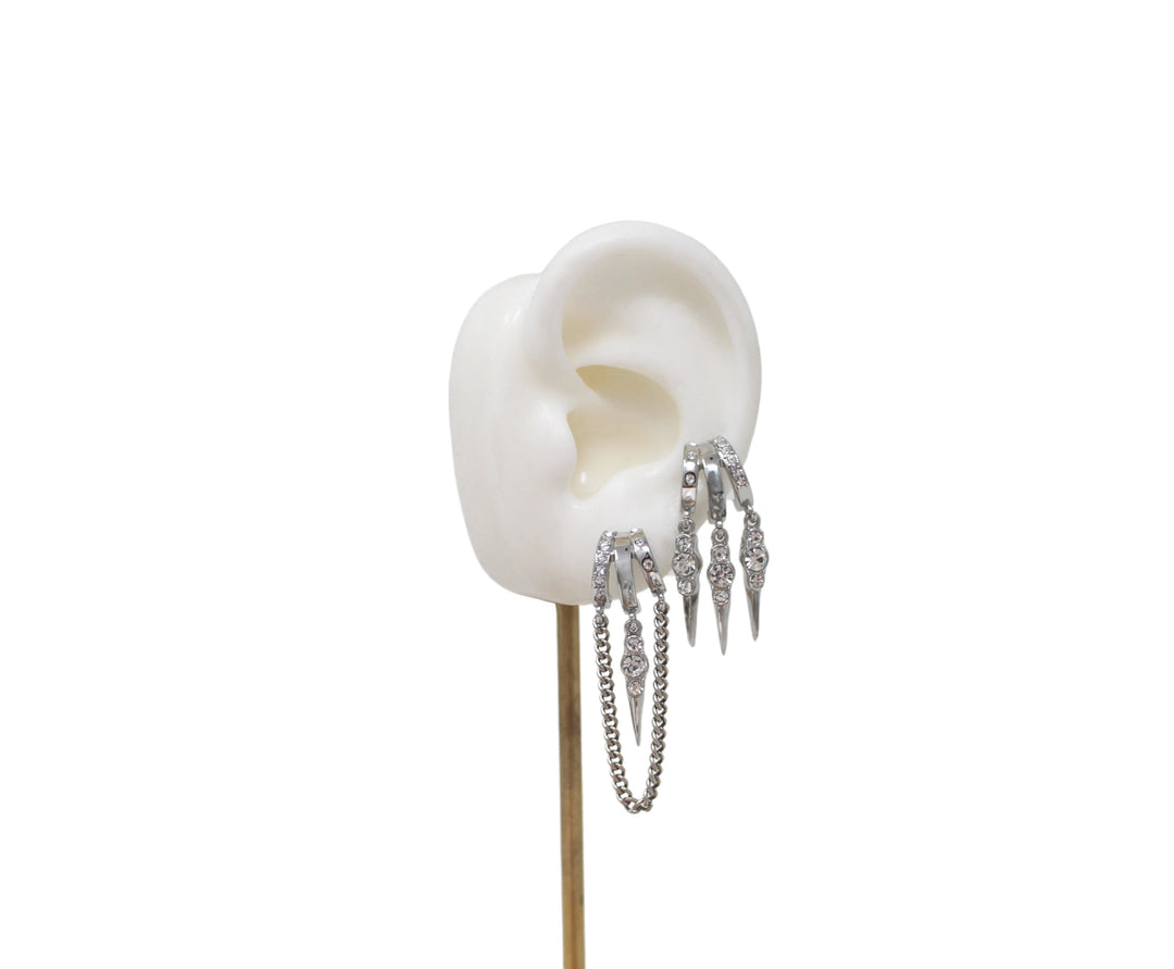 Cordelia Crystal Spike Earrings - LAURA CANTU JEWELRY