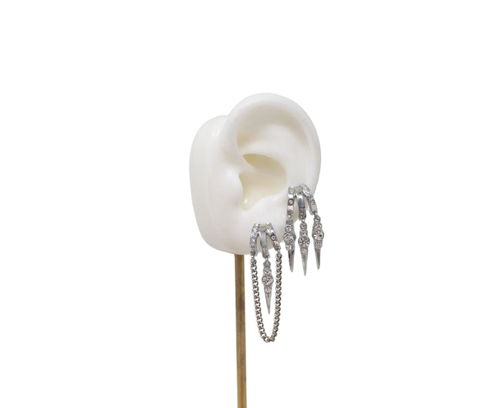 Cordelia Crystal Spike Earrings - LAURA CANTU JEWELRY