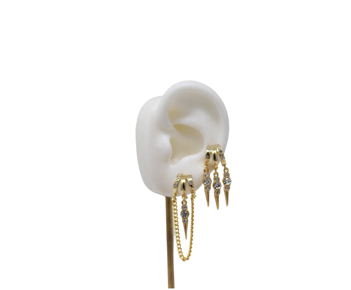 Cordelia Crystal Spike Earrings - LAURA CANTU JEWELRY