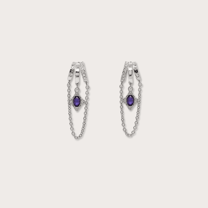 Cordelia Oval Gem Silver - LAURA CANTU JEWELRY
