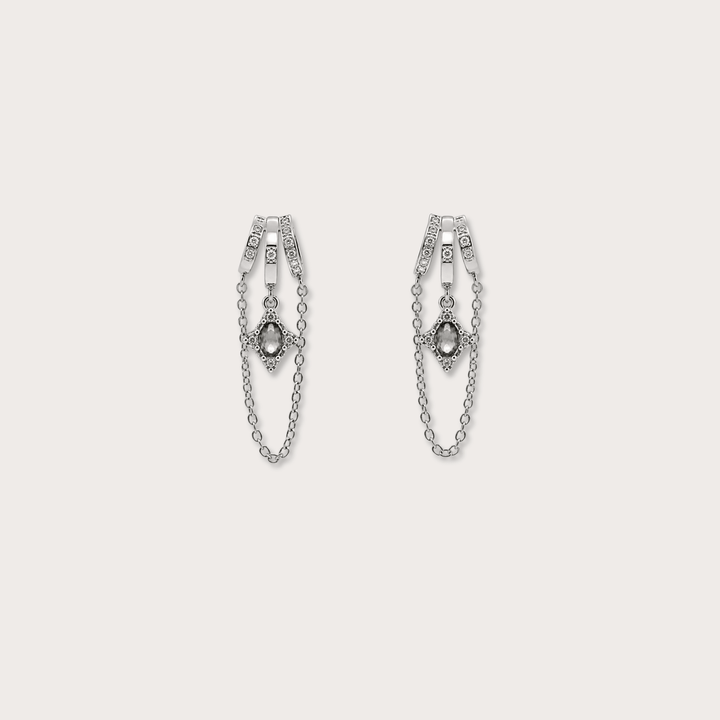 Cordelia Oval Gem Silver - LAURA CANTU JEWELRY