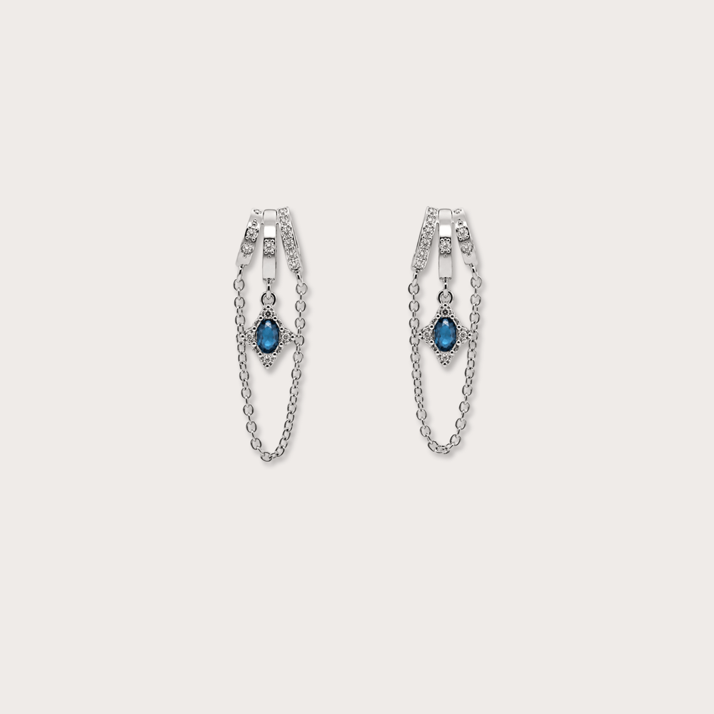 Cordelia Oval Gem Silver - LAURA CANTU JEWELRY
