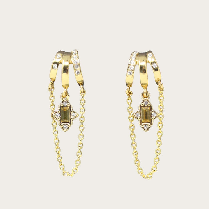 Cordelia Rectangular Gem - LAURA CANTU JEWELRY