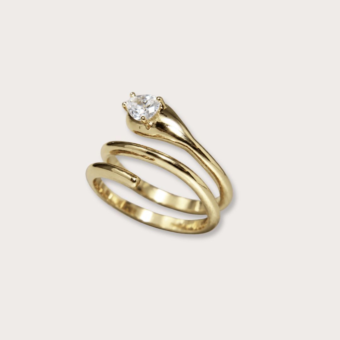 Crystal Serpent Ring - LAURA CANTU JEWELRY