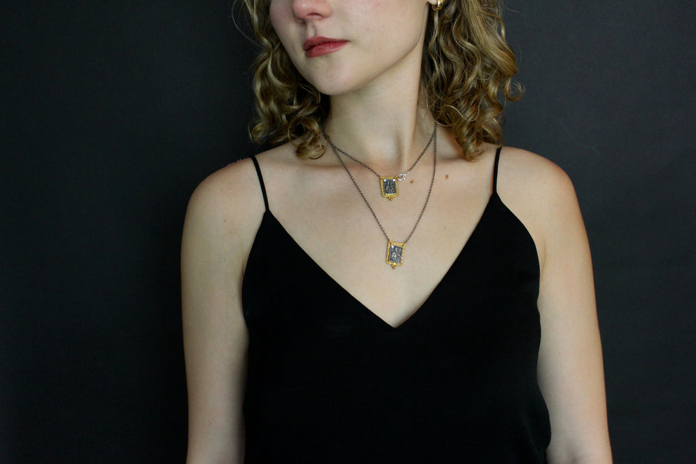 Double Scapular with Gold Plating - LAURA CANTU JEWELRY