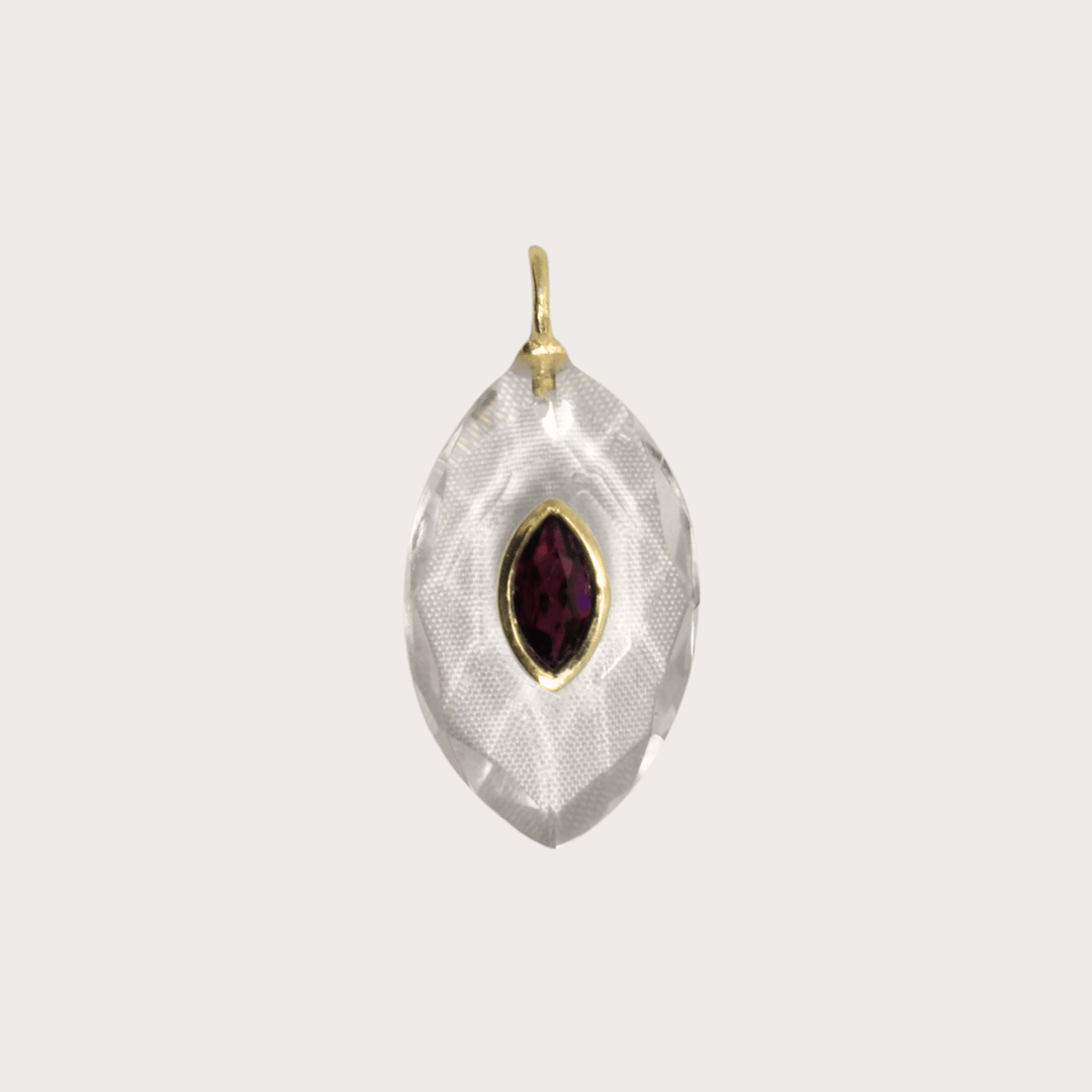 Faceted Crystal Oval - LAURA CANTU JEWELRY