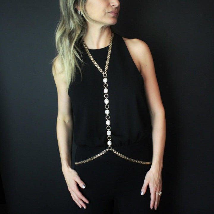 Georgia White Body Necklace - LAURA CANTU JEWELRY