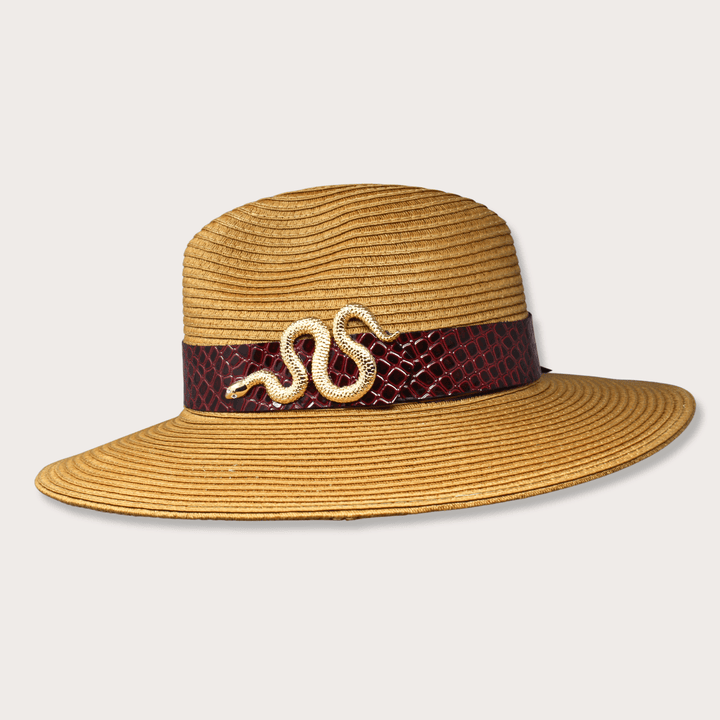 Gold Snake Summer Hat - LAURA CANTU JEWELRY
