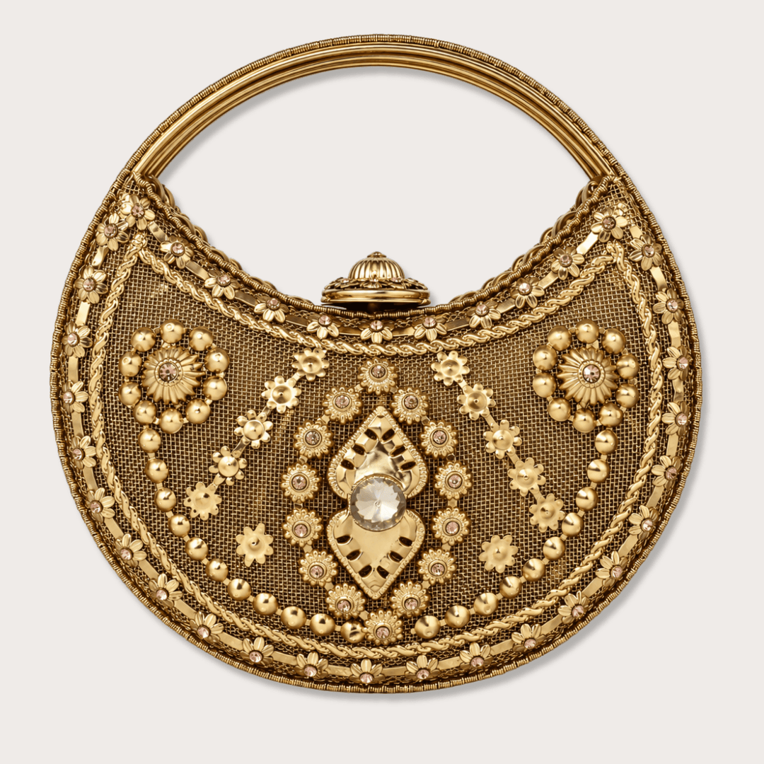 Handmade Brass Bag Small X - LAURA CANTU JEWELRY